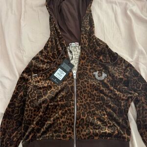 True Religion Brown Leopard Hoodie & Pants